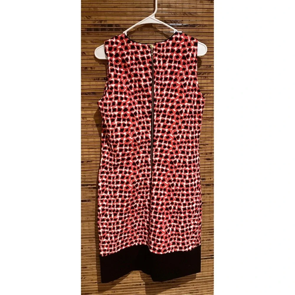 Sara Campbell Boston Red Black Geometric Print Shift Dress SC114-142 Mens Medium